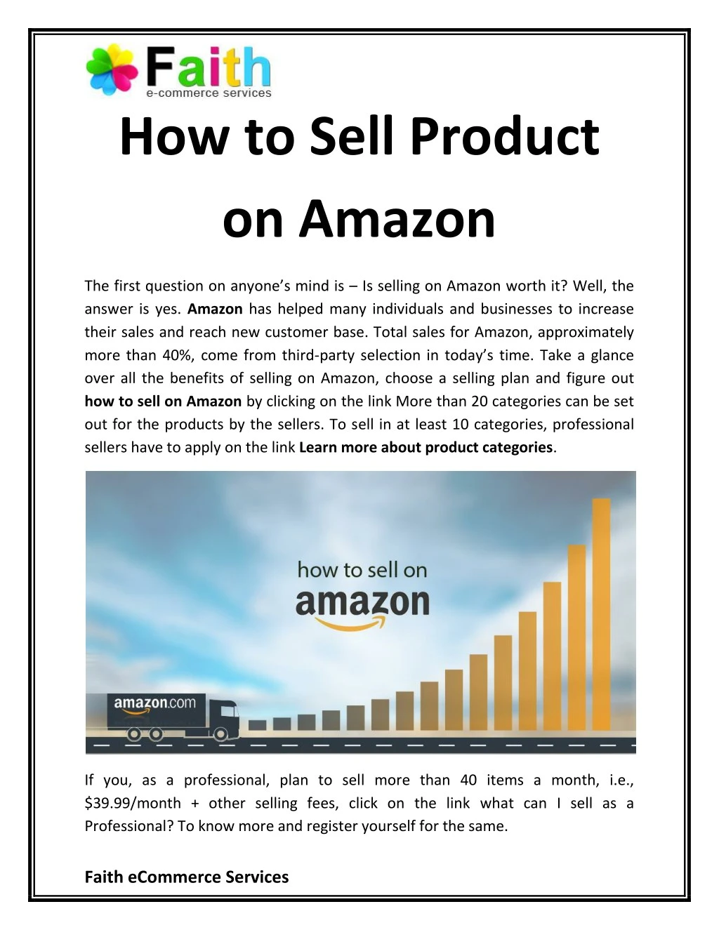 how to sell product on amazon