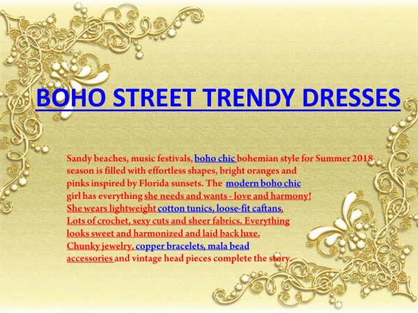 boho street trendy dresses