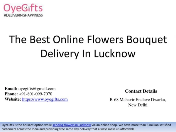The Best Online Flowers Bouquet Delivery In Lucknow