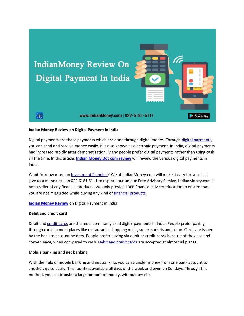 indian money review on digital payment in india