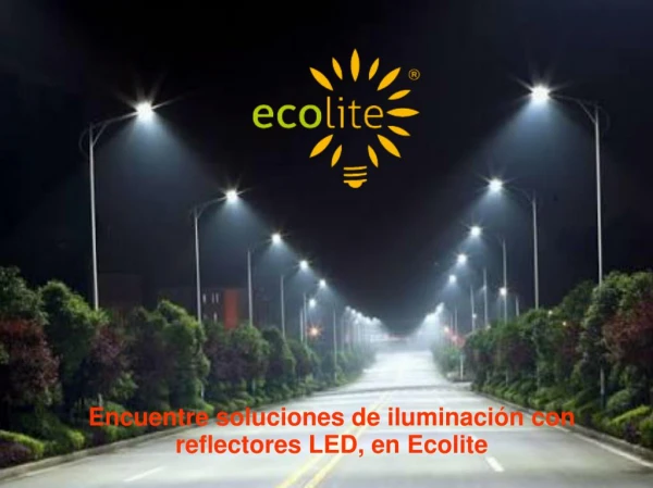 Encuentre soluciones de iluminación con reflectores LED, en Ecolite