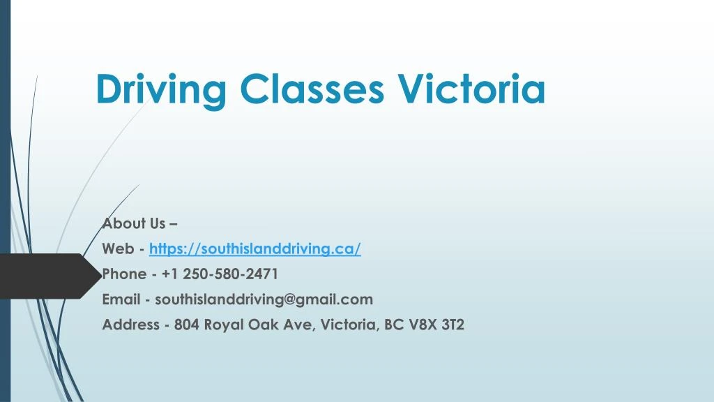 driving classes victoria