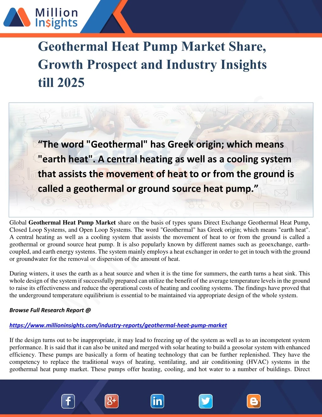 geothermal heat pump market share growth prospect