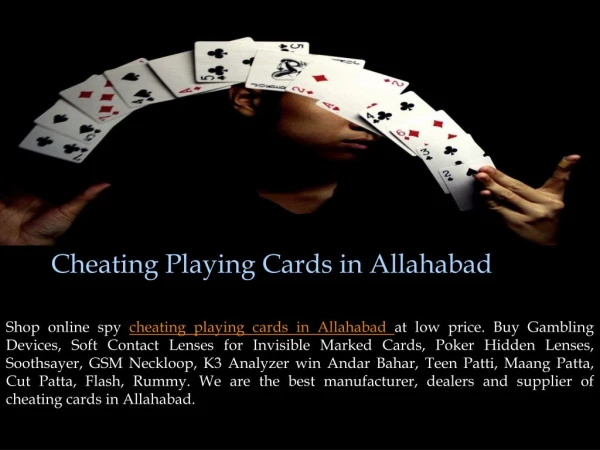 Cheating Playing Cards in Allahabad