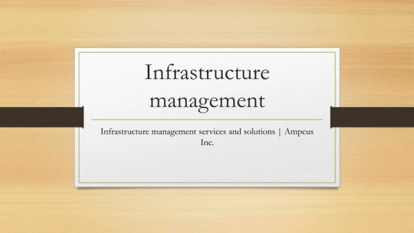 Infrastructure management services and solutions | ampcus inc.