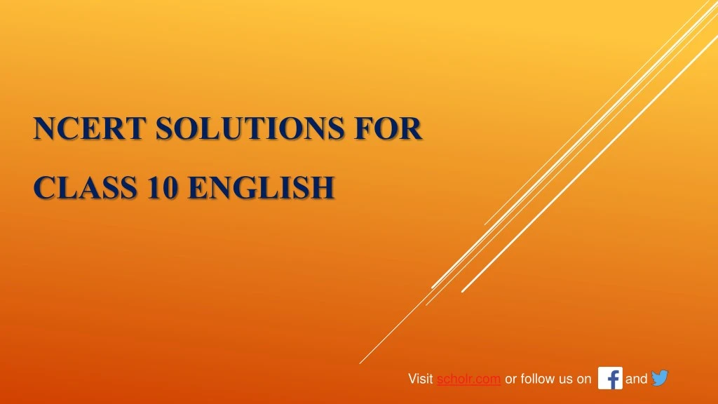 ncert solutions for class 10 english