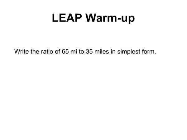 LEAP Warm-up