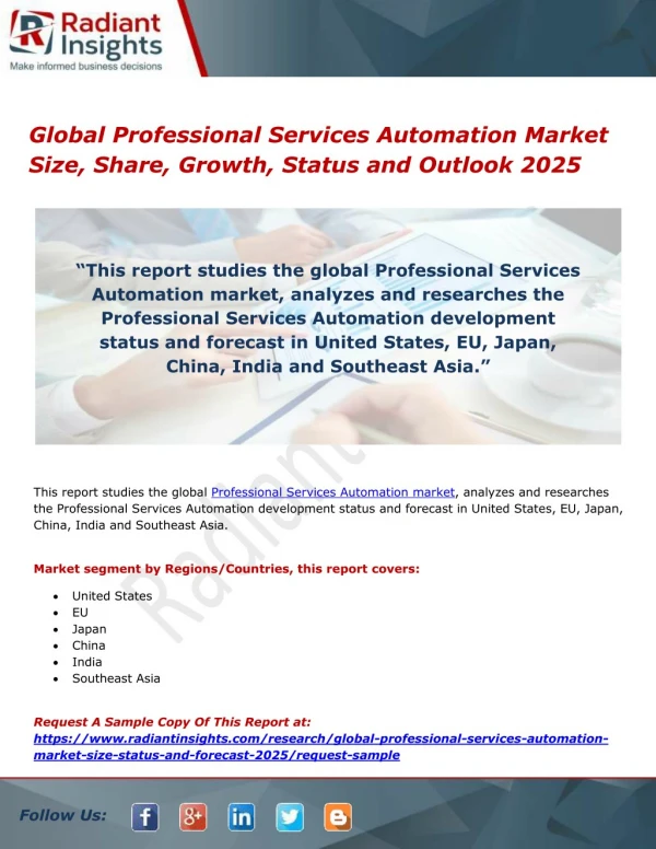 Global Professional Services Automation Market Size, Share, Growth, Status and Outlook 2025