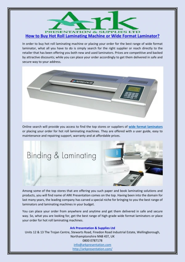 How to Buy Hot Roll Laminating Machine or Wide Format Laminator?