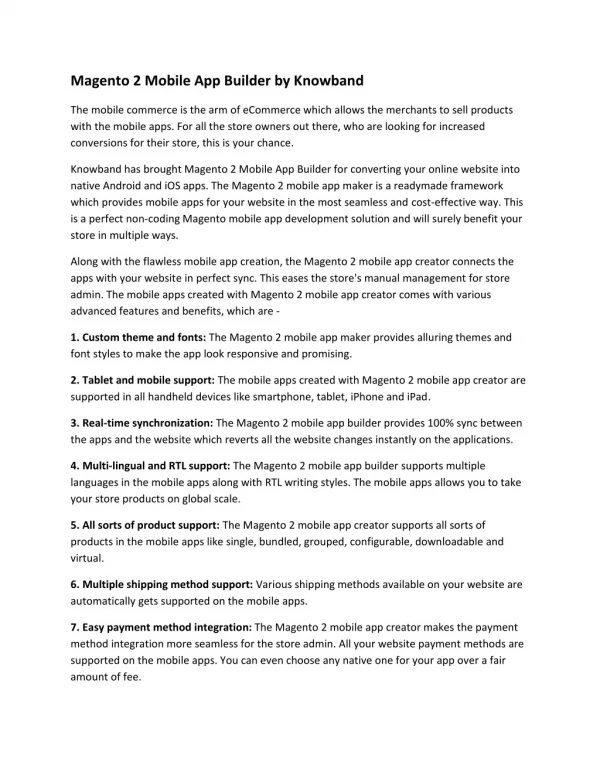 Magento 2 Mobile App Builder by Knowband