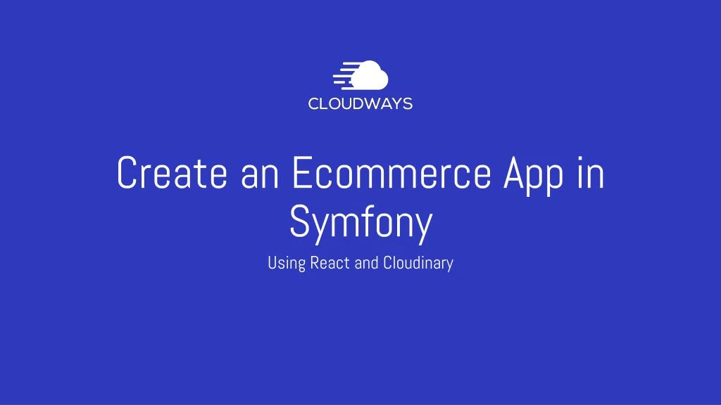create an ecommerce app in symfony