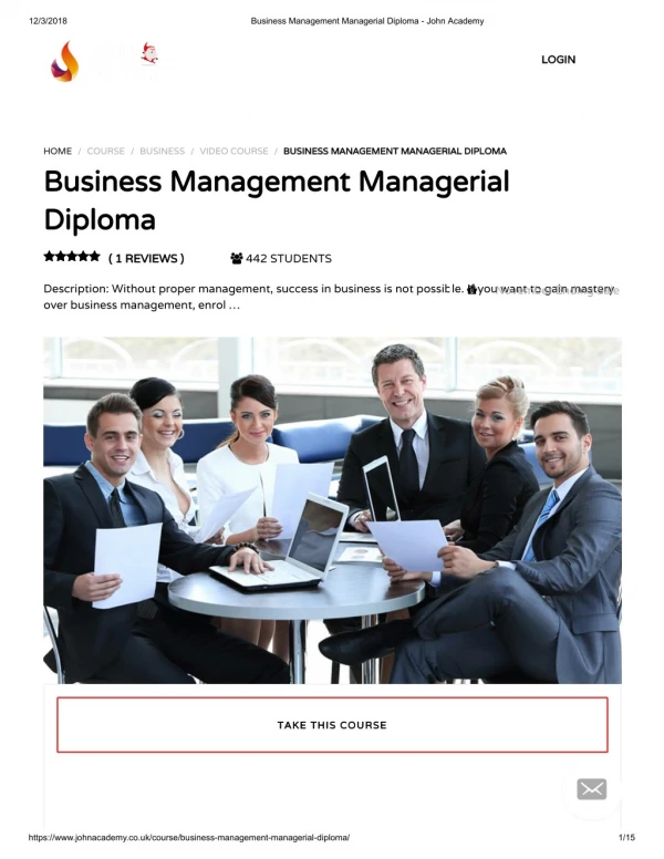 Business Management Managerial Diploma - John Academy