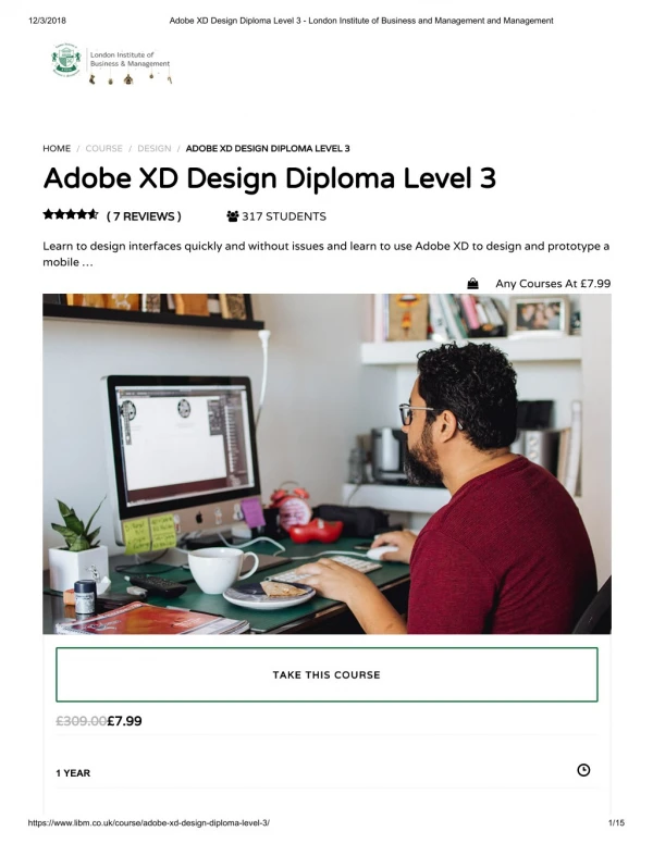 Adobe XD Design Diploma Level 3 - LIBM