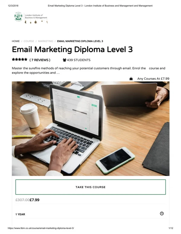 Email Marketing Diploma Level 3 - LIBM