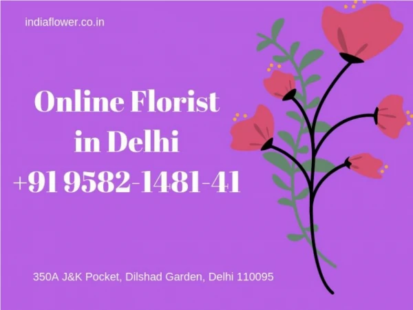 Online Florist In Delhi | ( 91) - 9582-1481-41