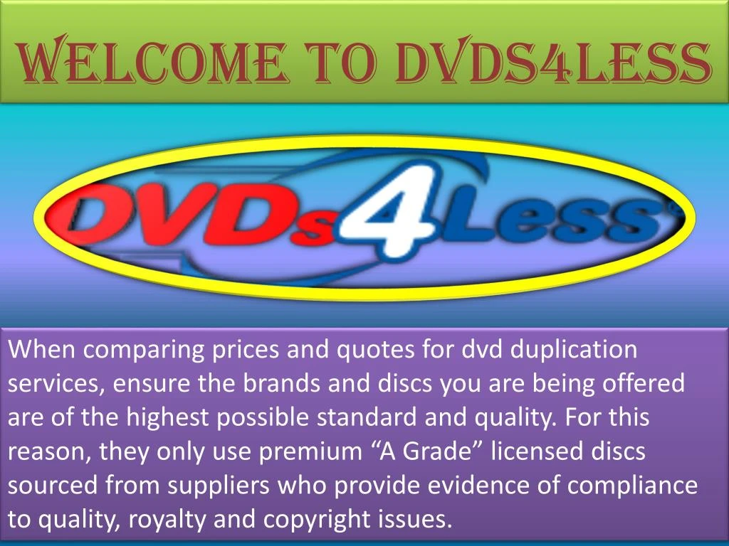 welcome to dvds4less
