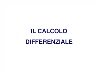 Calcolo differenziale 2018 - slide 1