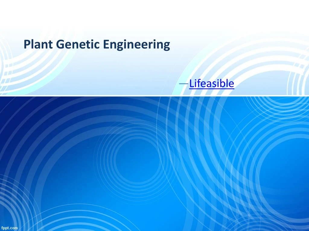 plant genetic engineering
