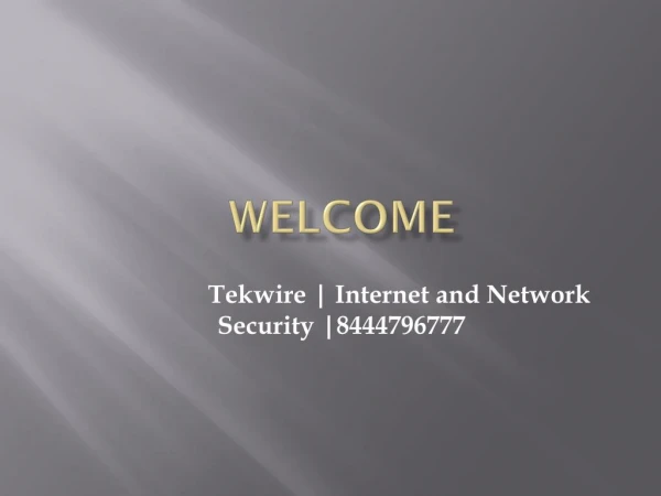 welcome
