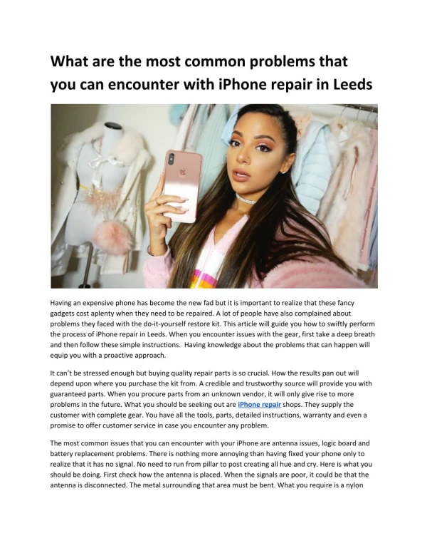 What Are The Most Common Problems That You Can Encounter With iPhone Repair in Leeds