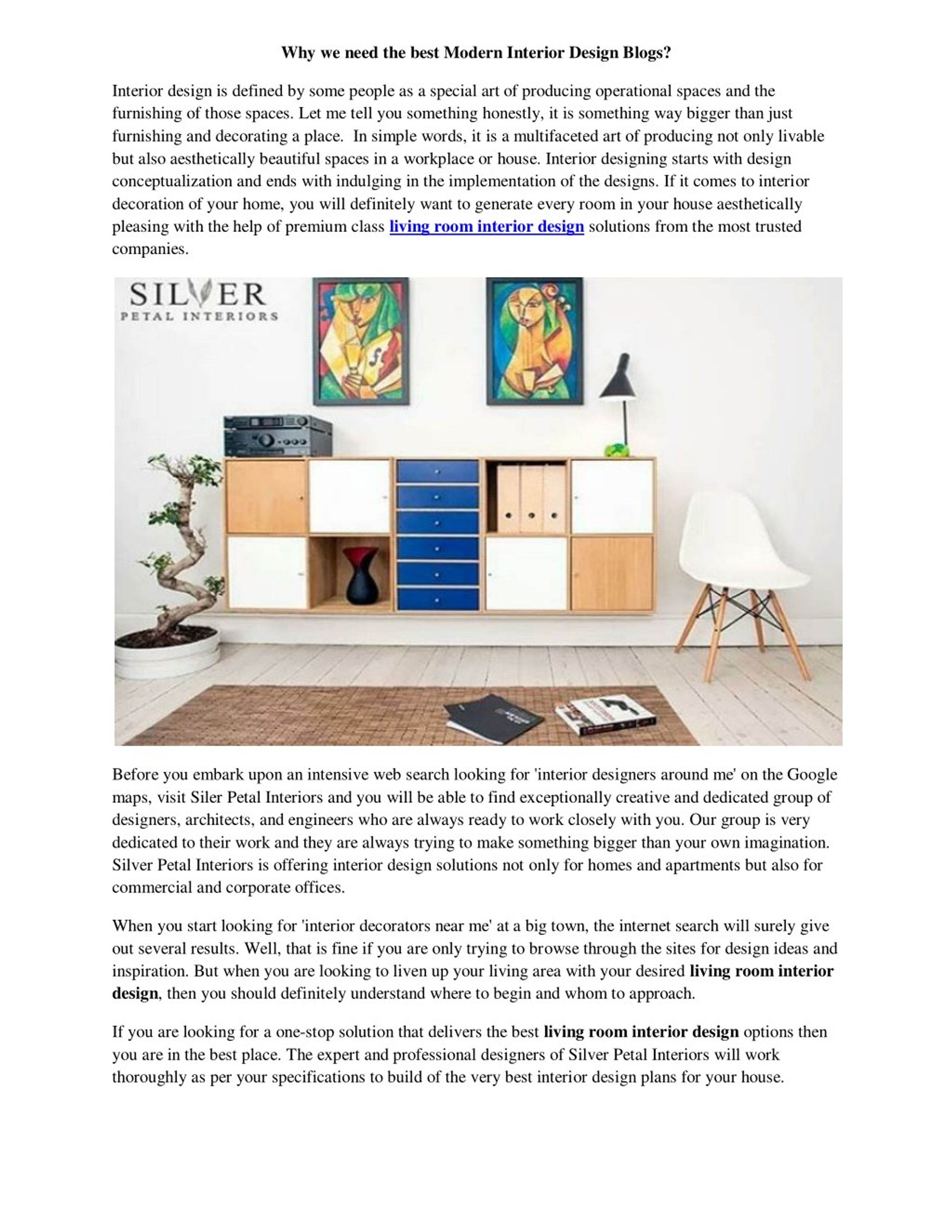 PPT - Why we need the best Modern Interior Design Blogs? PowerPoint ...