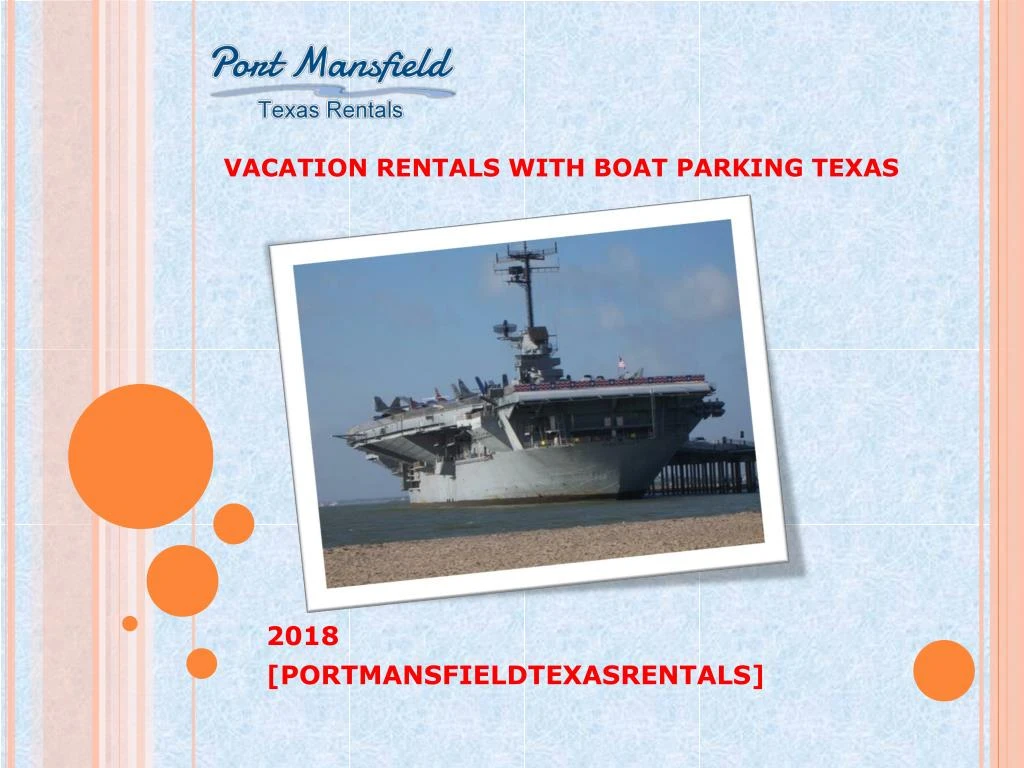 vacation rentals with boat parking texas