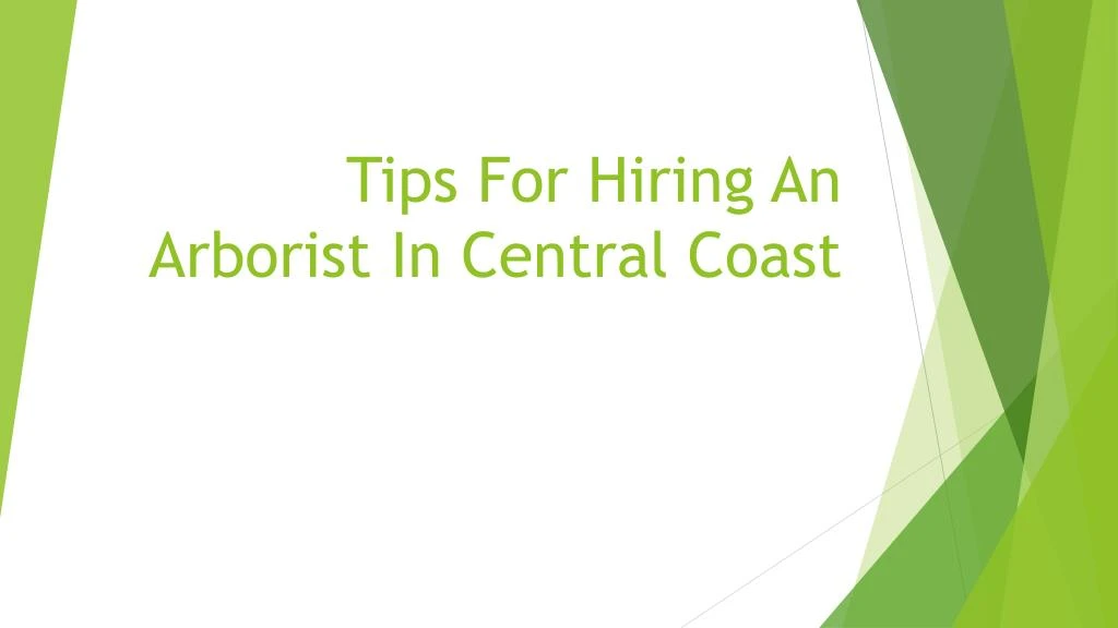 tips for hiring an arborist in central coast