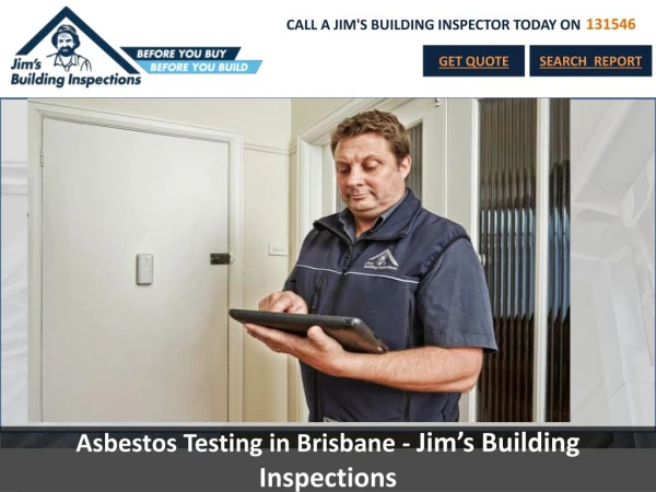 Asbestos Testing in Brisbane - Jim’s Building Inspections