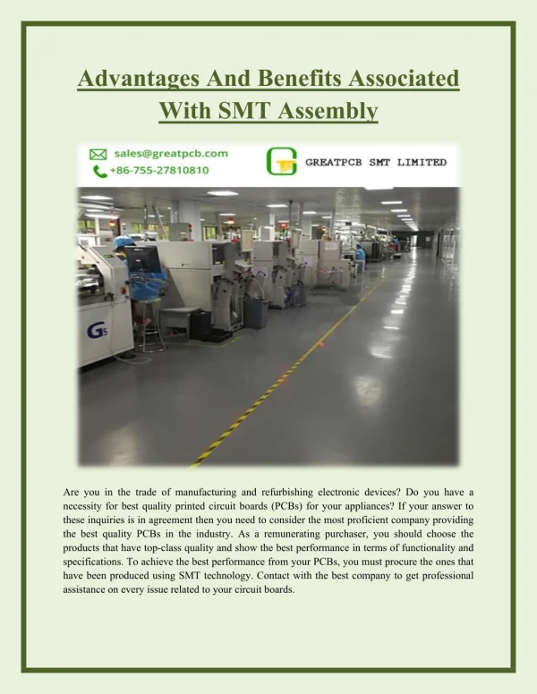 Advantages And Benefits Associated With SMT Assembly