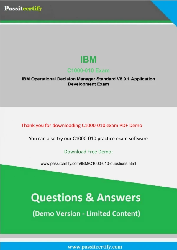 Updated [2018] IBM C1000-010 Exam Questions Are Out - Download And Prepare
