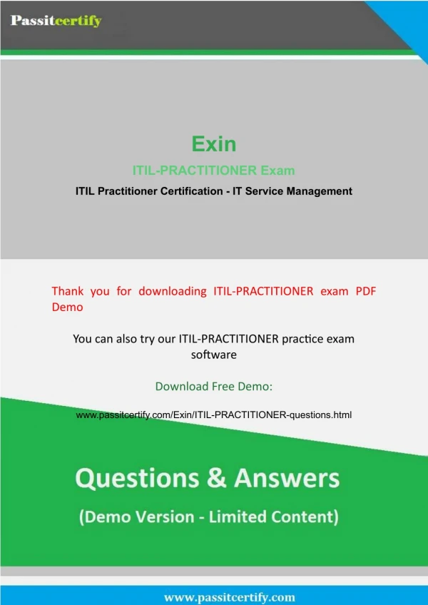 Valid PeopleCert ITIL-Practitioner [2018] Exam Questions - Pass In First Attempt