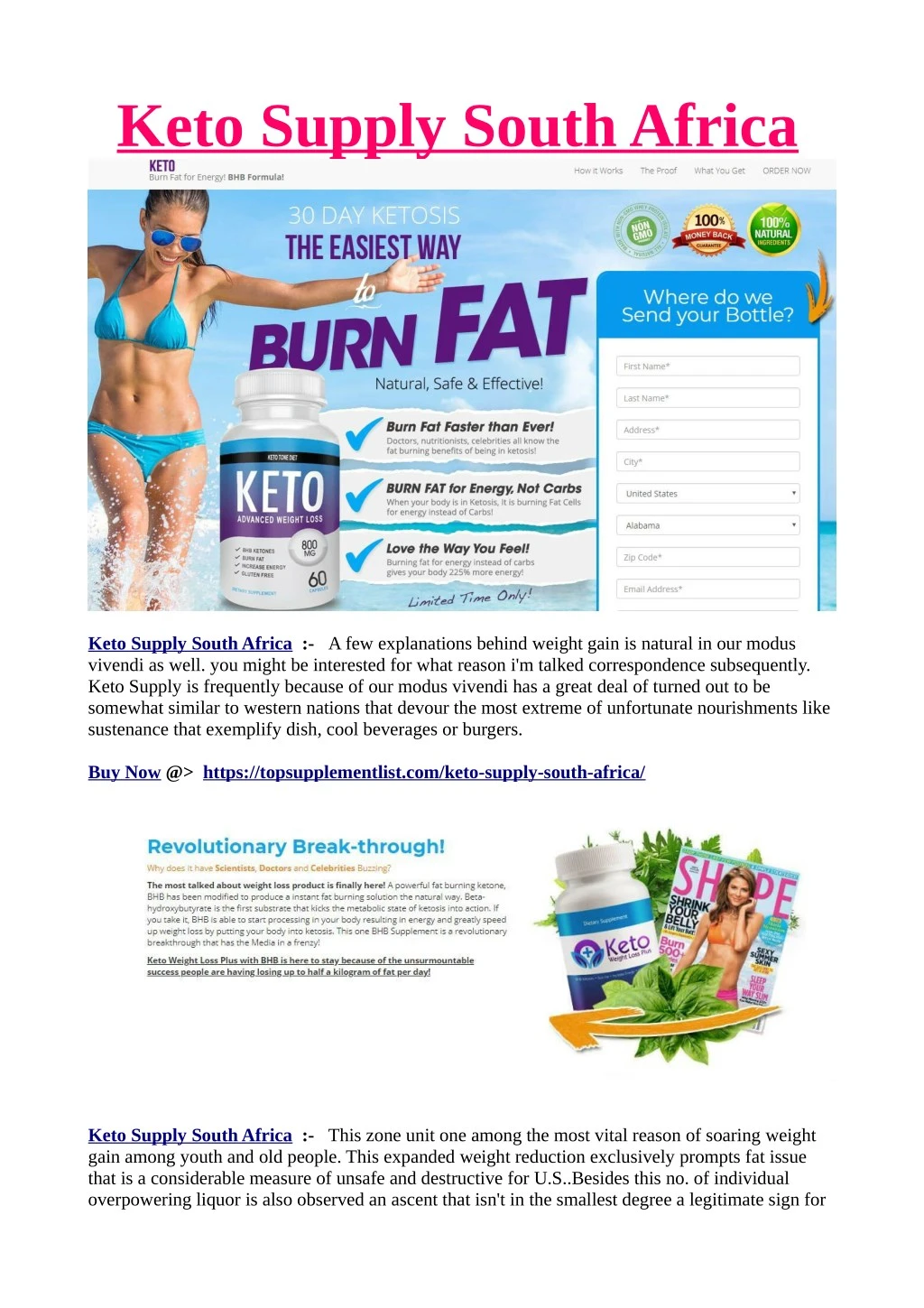 keto supply south africa