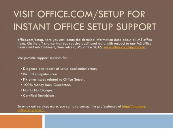 Microsoft Office|Microsoft Outlook- office.com/setup