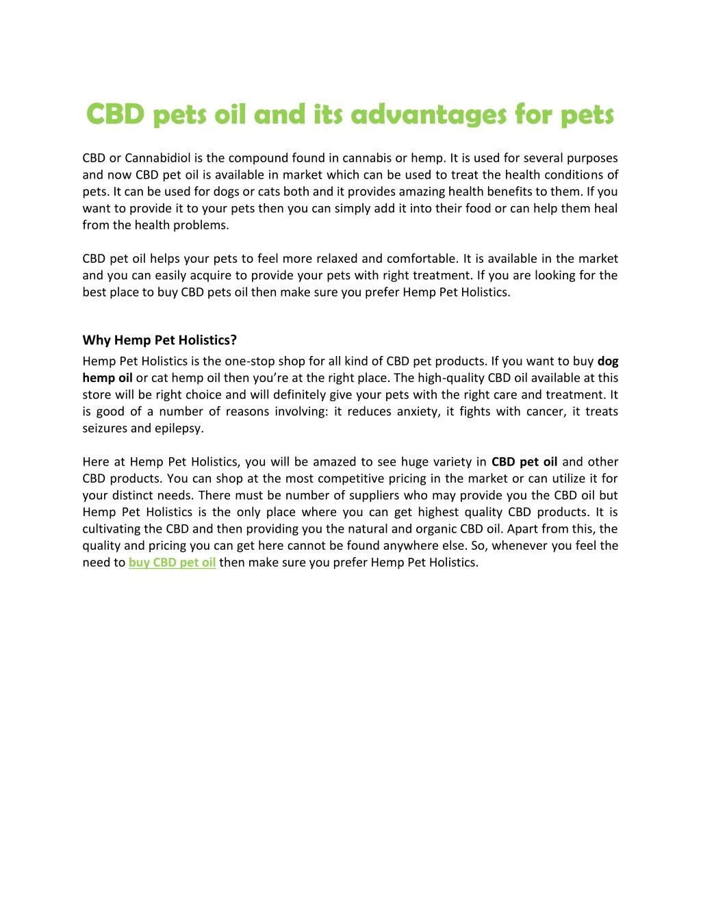 cbd pets oil and its advantages for pets