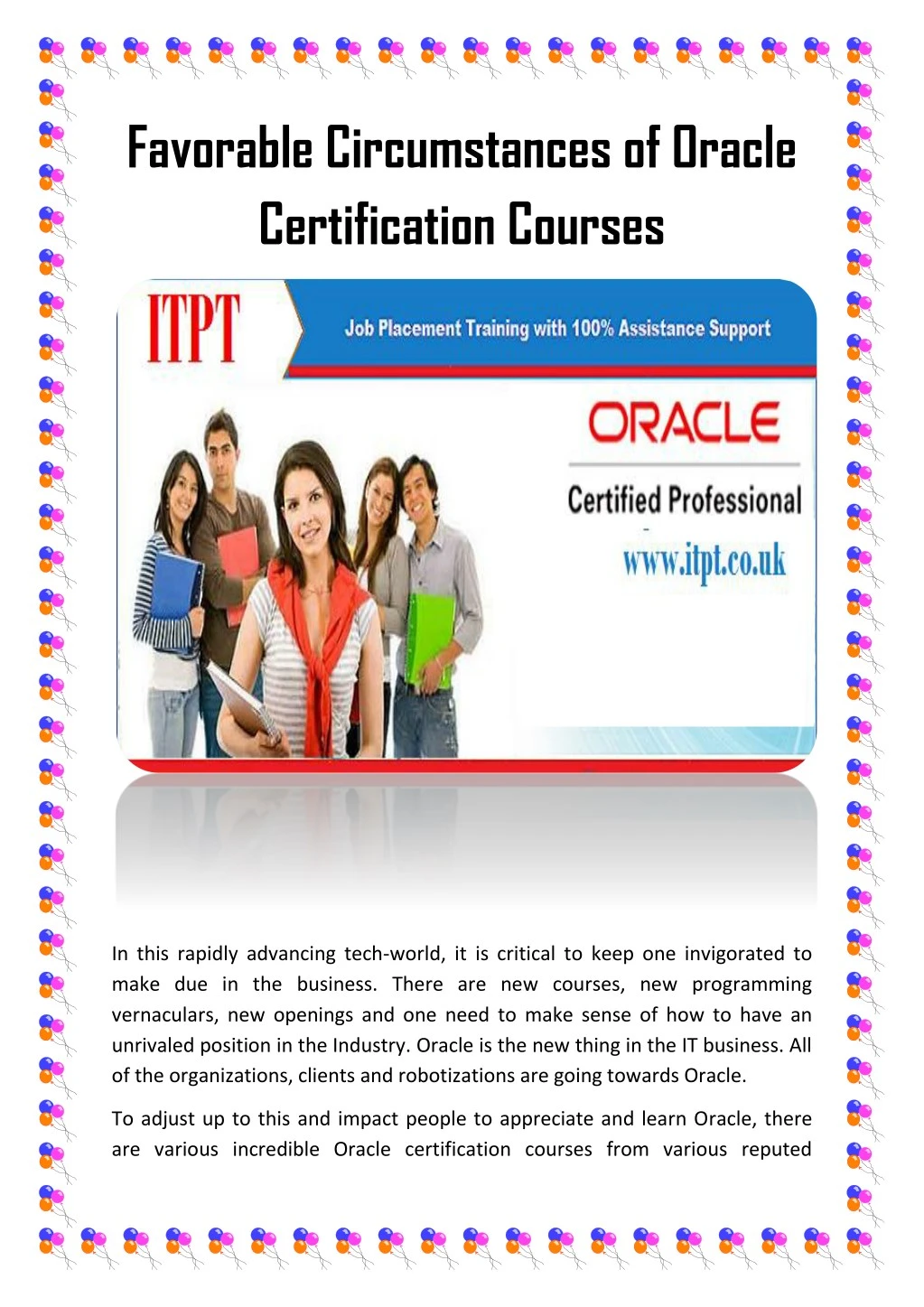 favorable circumstances of oracle certification