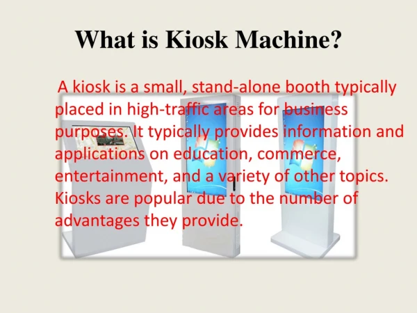 Kiosks Machine Manufacturers