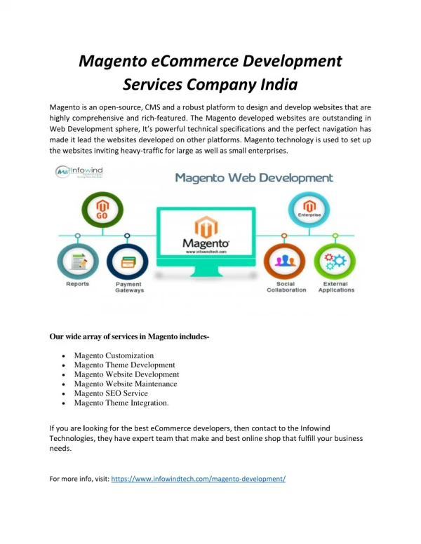 Magento eCommerce Development Services Company India