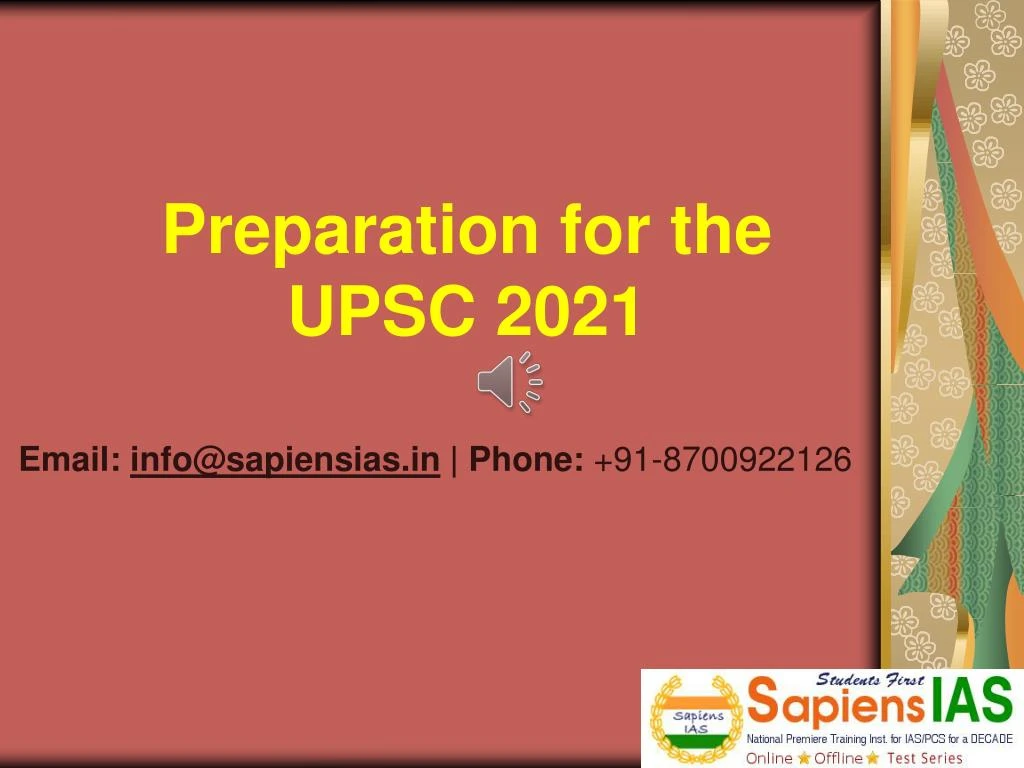 preparation for the upsc 2021