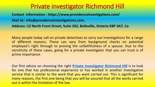 Some Important Tips While Choosing the Best Private Investigator