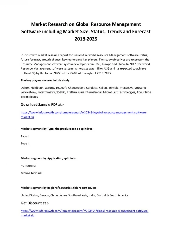 market research on global resource management