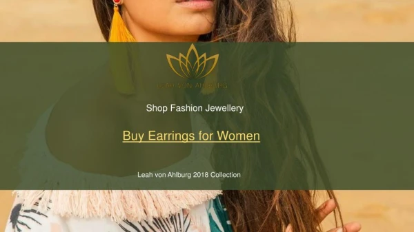 Shop Designer Earrings for Women - Leah Von Ahlburg