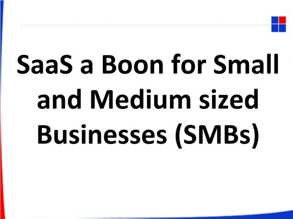 [PPT] SaaS a Boon for SMBs