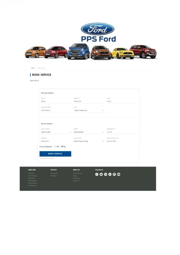 Book Service in authorized Ford workshops | PPS Ford