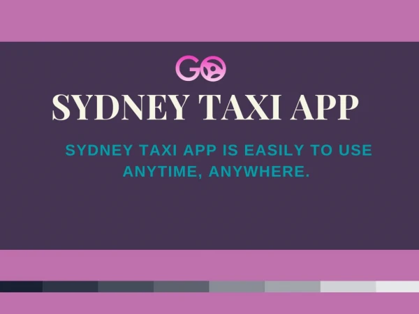 Order taxi online with Sydney Taxi App | GoGirl.io