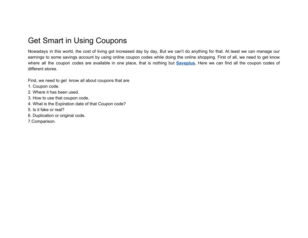 get smart in using coupons