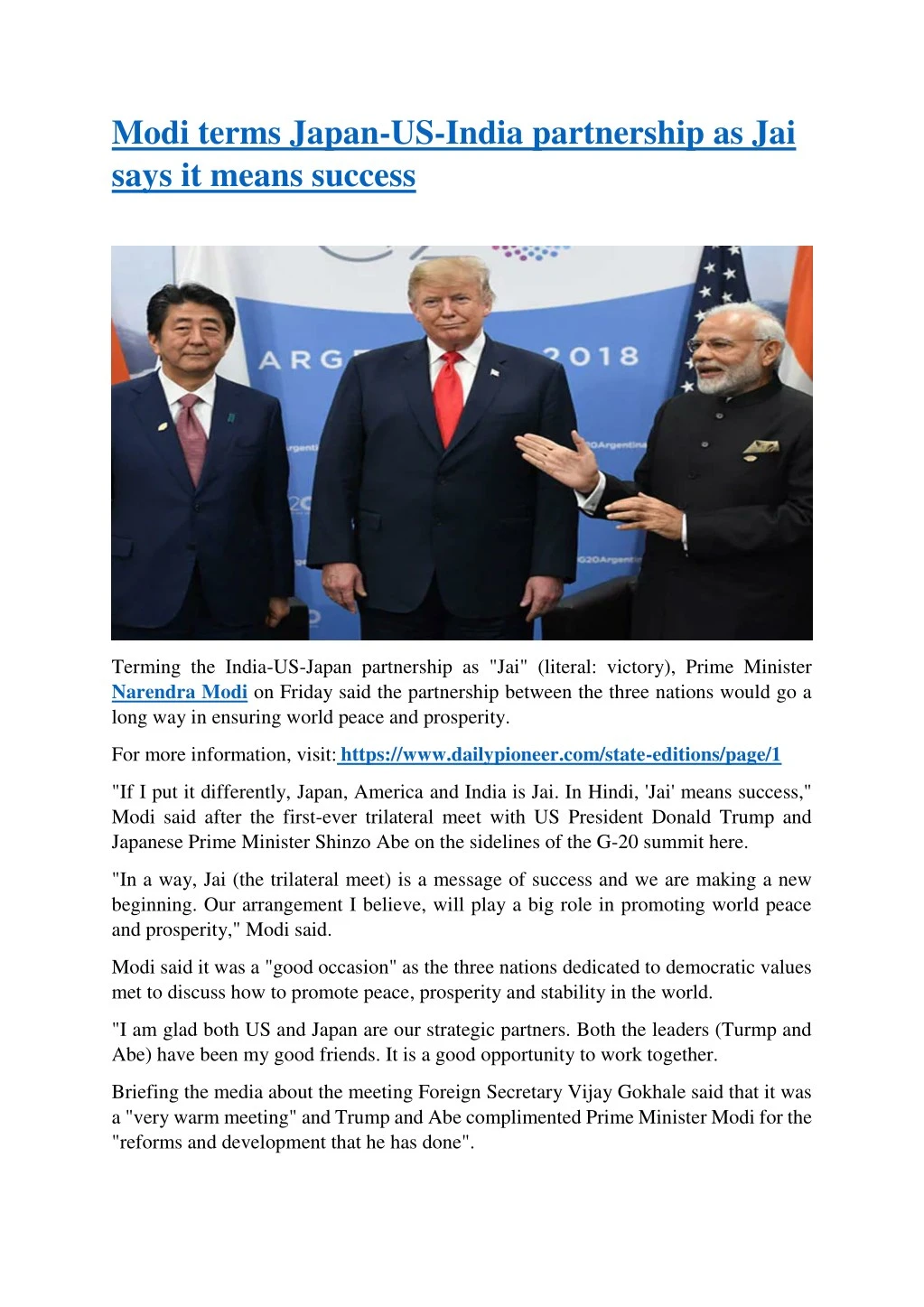 modi terms japan us india partnership as jai says