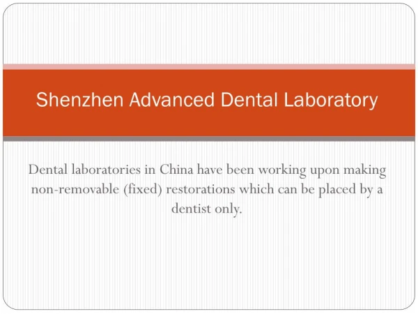dental labs in china,