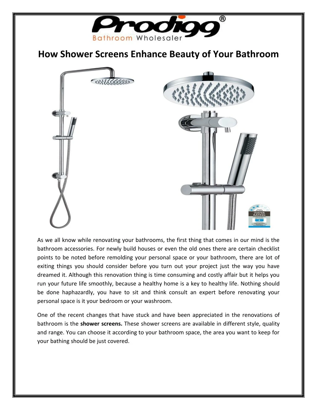 how shower screens enhance beauty of your bathroom