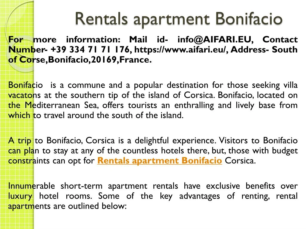 rentals apartment bonifacio