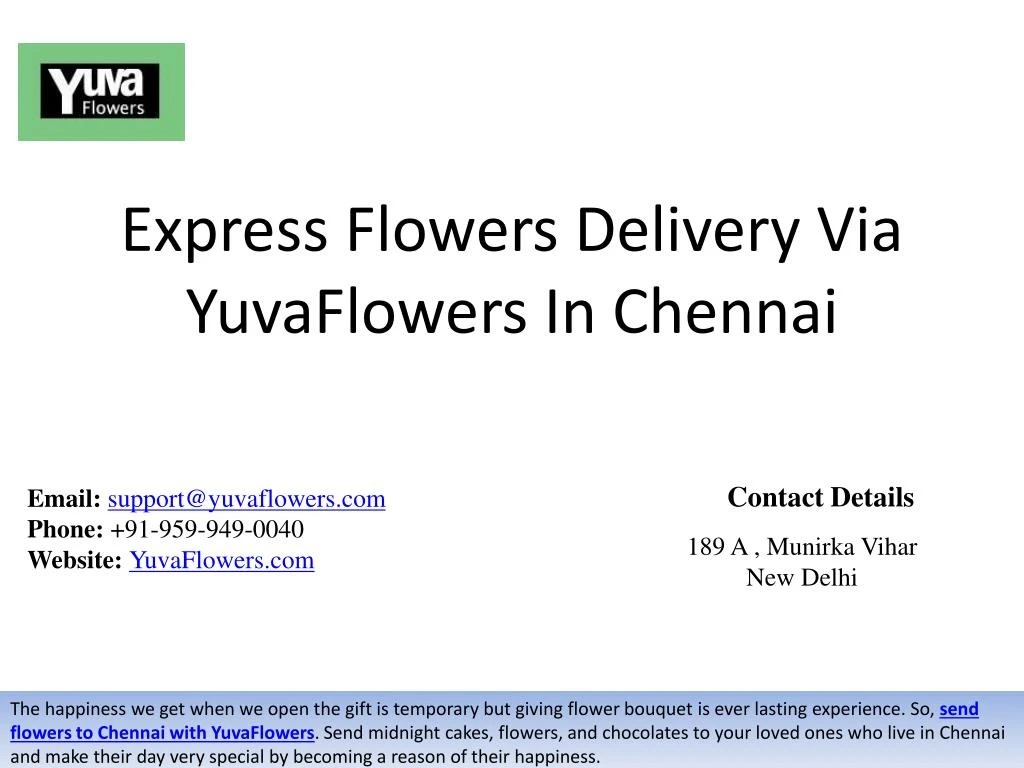 express flowers delivery via yuvaflowers in chennai